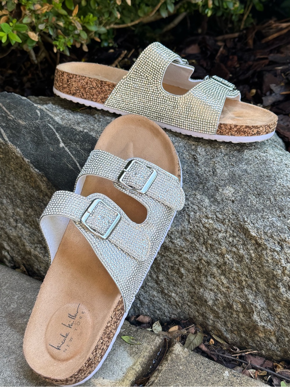 Nicole Miller’s rhinestone buckle slides - Picture 3 of 7